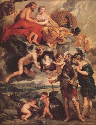 Peter Paul Rubens Henry Iv Receiving The Portrait of Maria de'Medici (mk27)